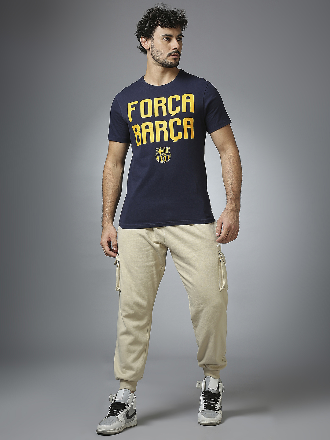 FC Barcelona FC Barcelona "Forca Barca" T-Shirt - Navy (6)